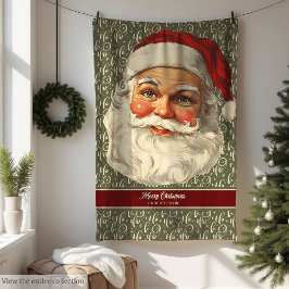 Manta Polar Acogedor marco de Papá Noel para la familia