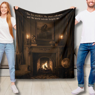 Manta Polar Acogedor regalo Sherpa Blanket Dark Academia para