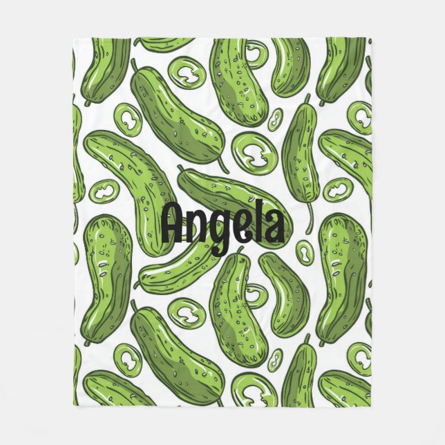 Manta Polar Acogedor único con temática de pickle (Anverso)