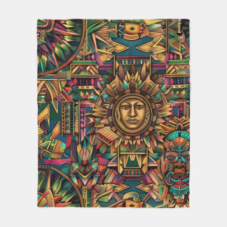 Manta Polar Acogedor "Vibrante Emblema Histórico" Ciano de Med