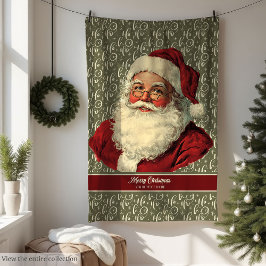 Manta Polar Acogedor y viejo tiempo Santa Claus festividad lan