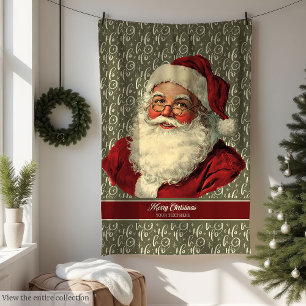 Manta Polar Acogedor y viejo tiempo Santa Claus festividad lan