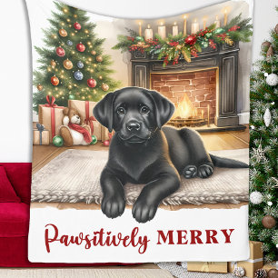 Manta Polar Acogedores Navidades de Cachorros de la Fiesta de