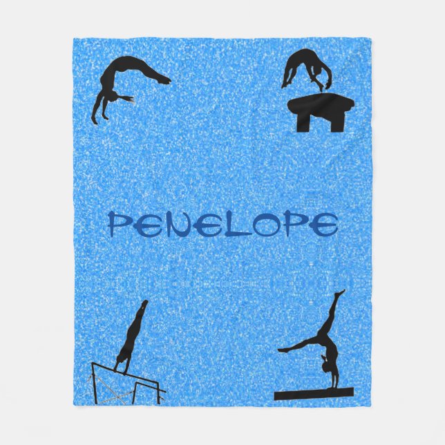 Manta Polar Acontecimientos de gimnasia de chicas Purpurina az (Anverso)