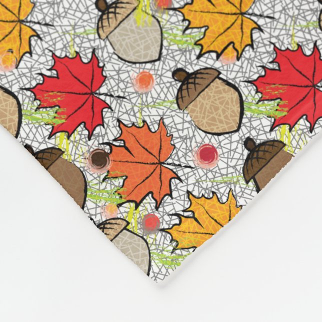 Manta Polar Acordes y hojas VII (Esquina)