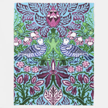 Acornados de flores de las aves de arte folclórico