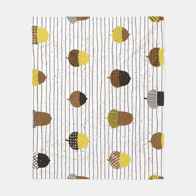 Manta Polar Acorns de otoño: Vibes de época (Anverso)