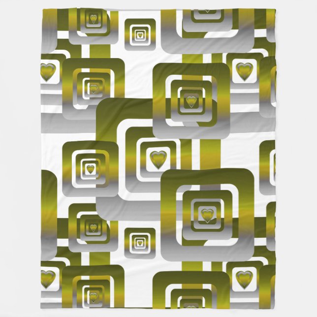 Manta Polar Activate My Heart Pattern Silver (Anverso)