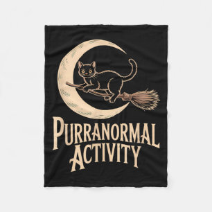 Manta Polar Actividad Paranormal Halloween Gato Negro Media Lu