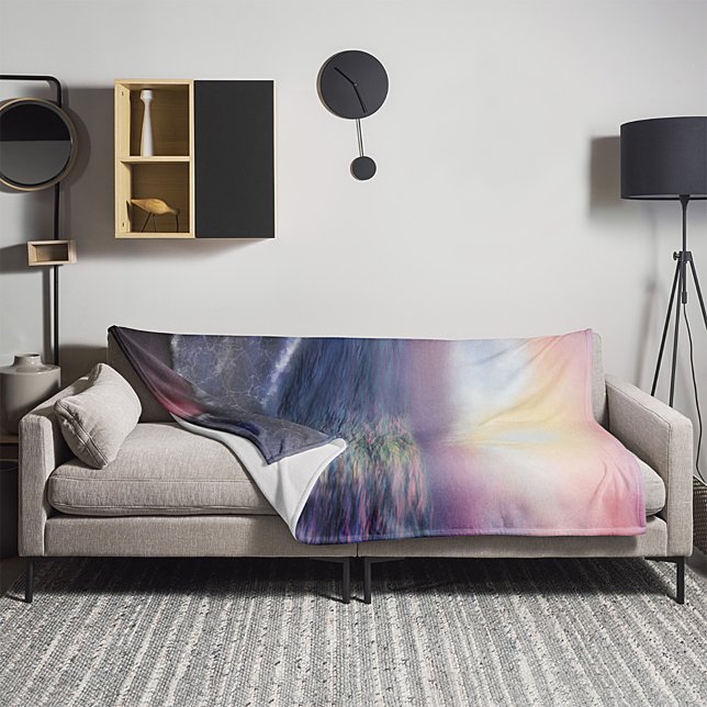 Manta Polar Acuarela Arcoiris Beach Ocean Serenity 60" x 80" (Subido por el creador)
