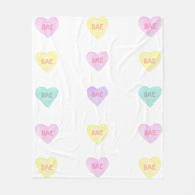 Manta Polar Acuarela Convo Heartz BAE Fleece Medium Blanee (Anverso)