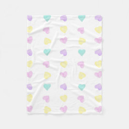Manta Polar Acuarela Convo Heartz Blank Pastel