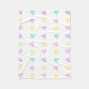 Manta Polar Acuarela Convo Heartz Blank Pastel