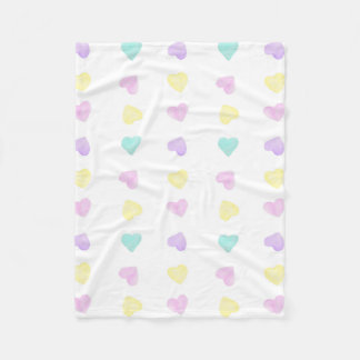 Manta Polar Acuarela Convo Heartz Blank Pastel