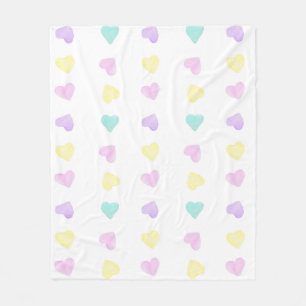 Manta Polar Acuarela Convo Heartz Blank Pastel