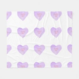 Manta Polar Acuarela Convo Heartz CUTE AF Fleece Blanc