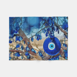 Manta Polar Acuarela de árbol decorada con nazares