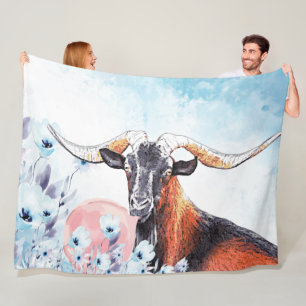 Manta Polar Acuarela de burbujas Kiko Goat Buck GetYerGoat™