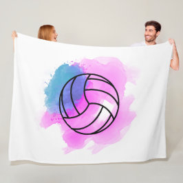 Manta Polar Acuarela del voleibol