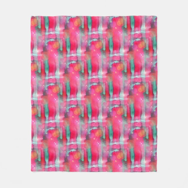 Manta Polar Acuarela pintada extracto del resplandor de Sun (Anverso)