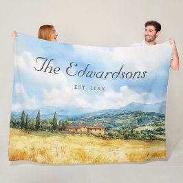 Manta Polar Acuarela Toscana