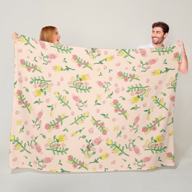 Manta Polar Acuarela Tulip Gran Blanda (In situ)