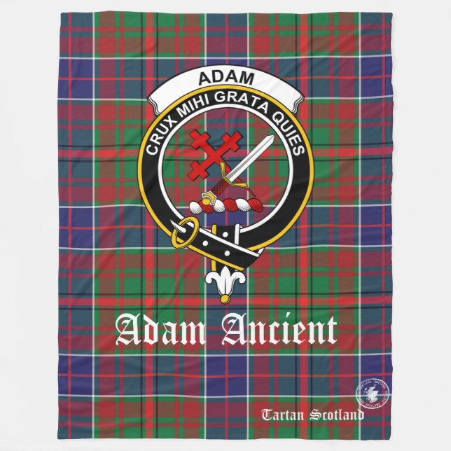 Manta Polar Adam Ancient Clan Tartan Scotland Fleece Blanket (Anverso)