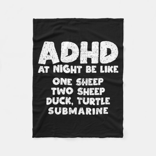 Manta Polar Adhd At Night Be Like Funny Adhd Quote  (Anverso)