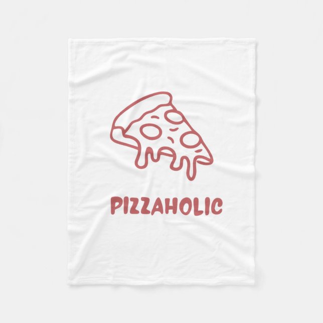 Manta Polar Adicto a la pizza  (Anverso)