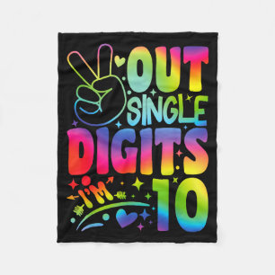 Manta Polar Adiós Dígitos Únicos Soy 10 Dígitos Tie Dye Cumple