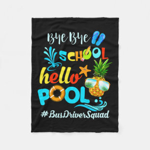 Manta Polar Adiós Escuela Hola Pool #busdriversquad Funny Bu