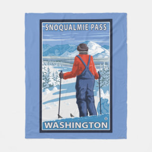 Manta Polar Admiración del esquiador - paso de Snoqualmie,