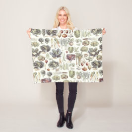 Manta Polar Adolphe Millot Vegetable Pattern Fleece Blanket