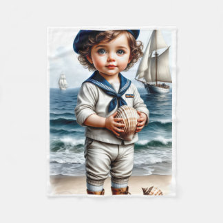 Manta Polar ADOM Little Sailor Kids Art Blanket