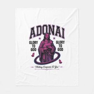 Manta Polar Adonai Gloria a Dios Diseño Vectorial Cristiano Vi