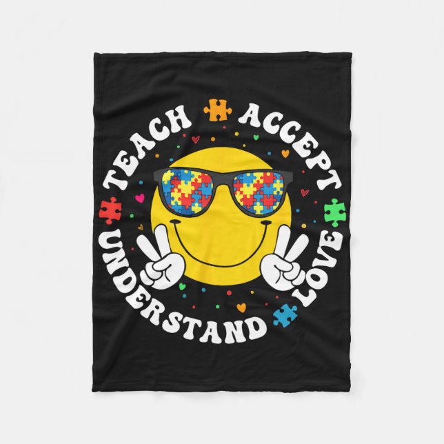 Manta Polar Adopción de cursos de rompecabezas para profesores (Anverso)