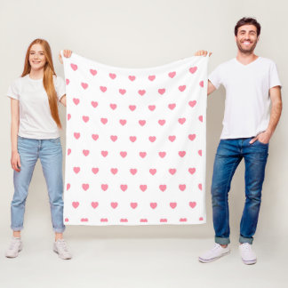 Manta Polar Adorable and cozy pink heart shaped blanket