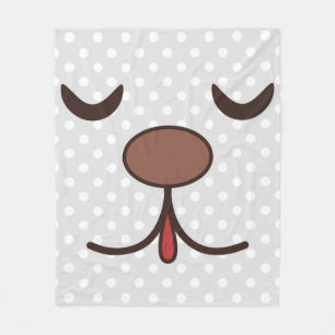Manta Polar Adorable cara de perro blanco de los niños