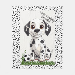 Manta Polar Adorable Dalmatian Puppy Football Art