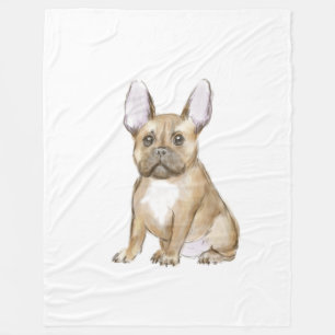 Manta Polar Adorable french bulldog puppy
