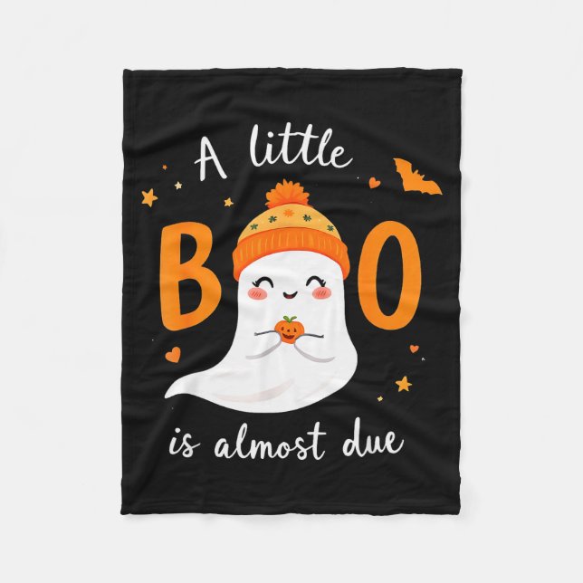 Manta Polar Adorable Halloween Ghost A Little Boo Is Almost Du (Anverso)