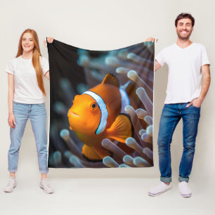 Manta Polar Adorable imagen de pez oceánico amarillo brillante