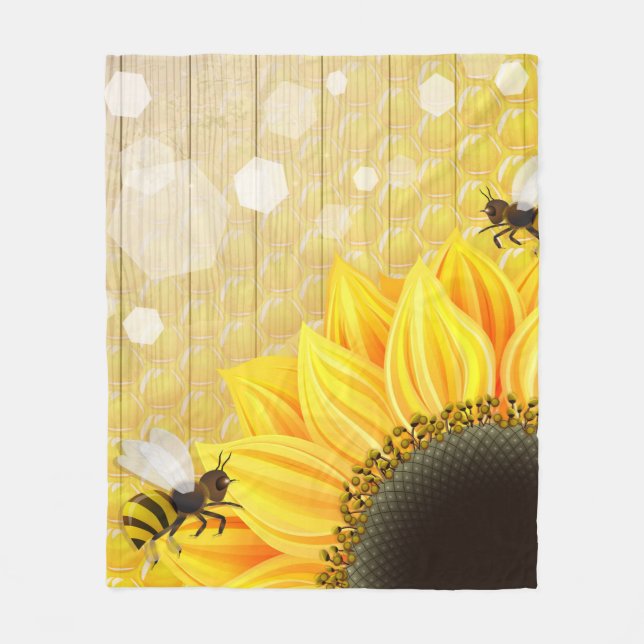 Manta Polar Adorable manosee la abeja (Anverso)