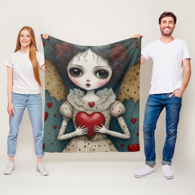 Manta Polar Adorable muñeca gótica Valentine (In situ)