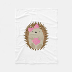 Manta Polar Adorable Personalizado Chica Hedgehog abrazando un