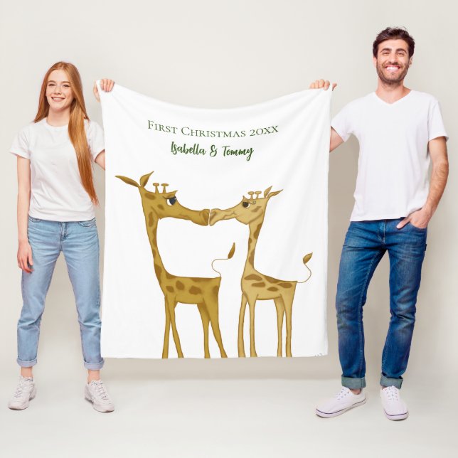 Manta Polar Adorables amantes de la jirafa (In situ)