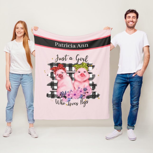 Manta Polar adoradores lindos de cerdo añaden nombre (In situ)