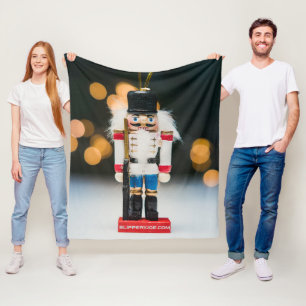 Manta Polar Adorno clásico de Navidad cascanueces de SlipperyJ