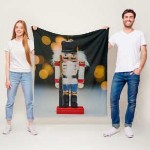 Manta Polar Adorno clásico de Navidad cascanueces de SlipperyJ