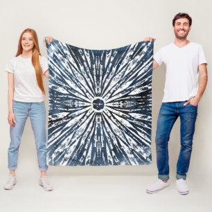 Manta Polar Adorno de la parte radial de la tinta del añil